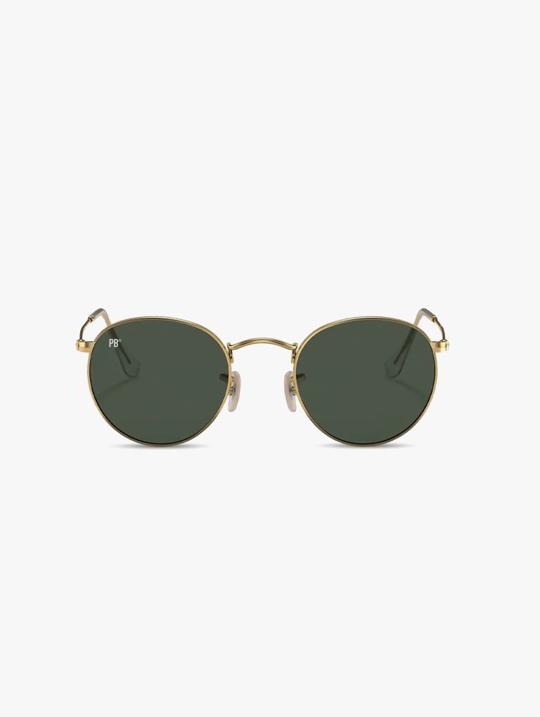 round ronde zonnebril pb sunglasses polarised gepolariseerd goud