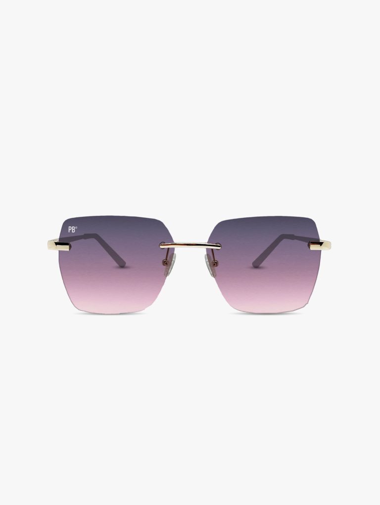 Florence Gradient Grau Rosa PB Sonnenbrille Übergroße Sonnenbrille