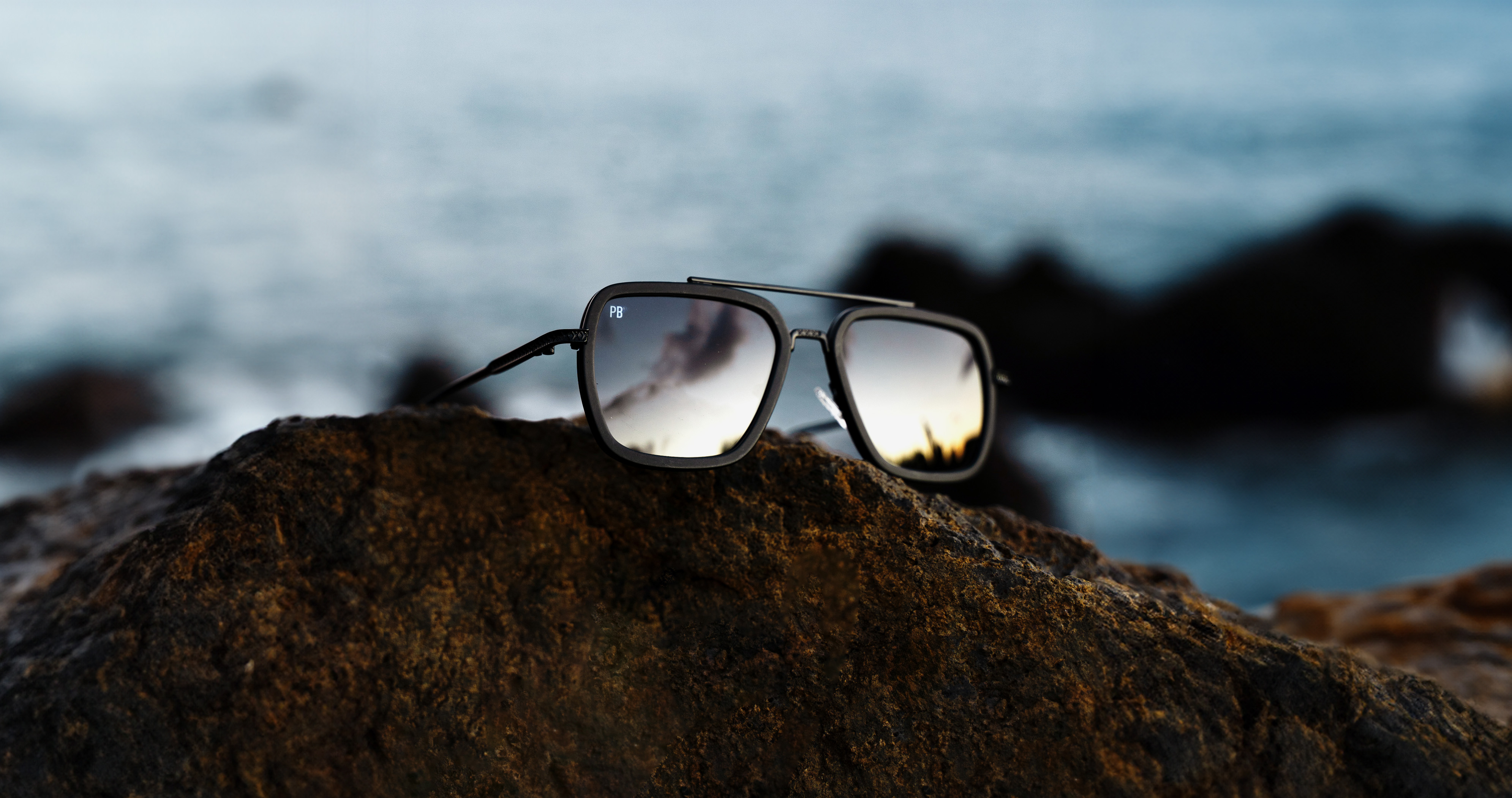 Polarisierte schwarze Sonnenbrille von PB Sunglasses